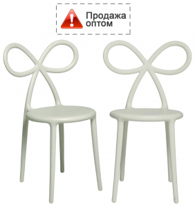 Комплект пластиковых стульев Qeeboo Ribbon Set 2 полипропилен белый Фото 1