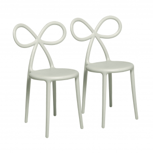 Комплект пластиковых стульев Qeeboo Ribbon Set 2 полипропилен белый Фото 5