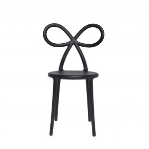 Комплект пластиковых стульев Qeeboo Ribbon Set 2 полипропилен черный Фото 8