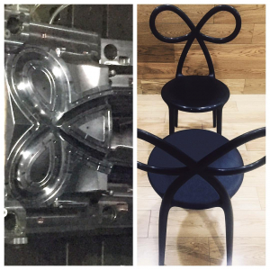 Комплект пластиковых стульев Qeeboo Ribbon Set 2 полипропилен черный Фото 31