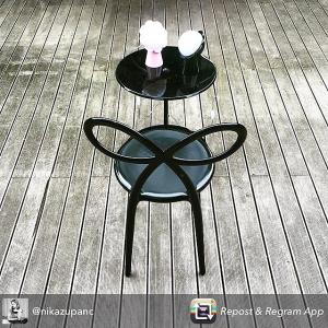 Комплект пластиковых стульев Qeeboo Ribbon Set 2 полипропилен черный Фото 37