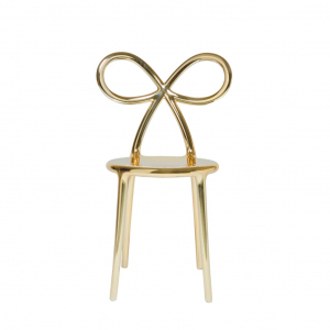 Комплект пластиковых стульев Qeeboo Ribbon Metal Finish Set 2 полипропилен золотистый Фото 11