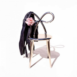 Комплект пластиковых стульев Qeeboo Ribbon Metal Finish Set 2 полипропилен розовое золото Фото 14