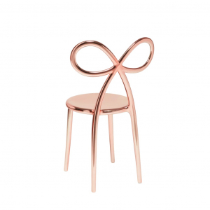 Комплект пластиковых стульев Qeeboo Ribbon Metal Finish Set 2 полипропилен розовое золото Фото 10