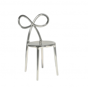 Комплект пластиковых стульев Qeeboo Ribbon Metal Finish Set 2 полипропилен серебристый Фото 9