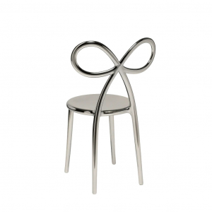 Комплект пластиковых стульев Qeeboo Ribbon Metal Finish Set 2 полипропилен серебристый Фото 10