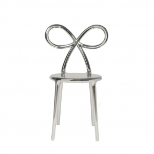 Комплект пластиковых стульев Qeeboo Ribbon Metal Finish Set 2 полипропилен серебристый Фото 11