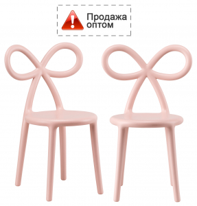 Комплект пластиковых детских стульев Qeeboo Ribbon Baby Set 2 полипропилен розовый Фото 1