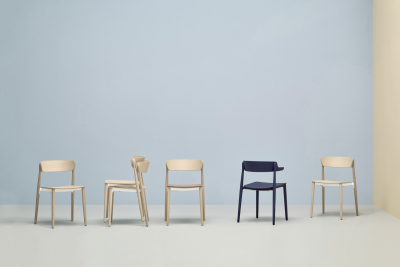 Кресло деревянное с мягким сиденьем PEDRALI Nemea алюминий, ясень, фанера, ткань беленый ясень, серый Фото 12