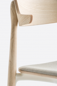 Кресло деревянное с мягким сиденьем PEDRALI Nemea алюминий, ясень, фанера, ткань беленый ясень, серый Фото 9