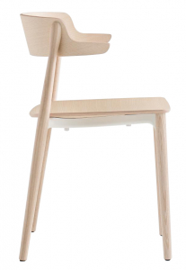 Кресло деревянное PEDRALI Nemea алюминий, ясень, фанера беленый ясень Фото 1