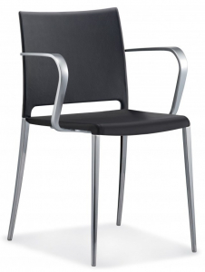 Кресло металлическое с обивкой PEDRALI Mya алюминий, ткань Фото 1