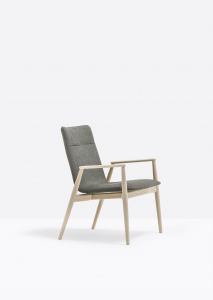 Лаунж-кресло с мягкой обивкой PEDRALI Malmo ясень, ткань беленый ясень, серый Фото 6