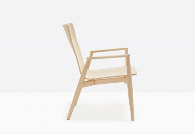 Лаунж-кресло деревянное PEDRALI Malmo ясень, фанера беленый ясень Фото 5