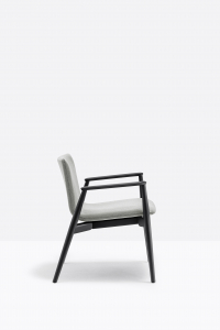 Кресло мягкое PEDRALI Malmo ясень, ткань черный ясень, серый Фото 4