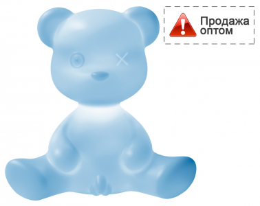Светильник пластиковый настольный Qeeboo Teddy Boy IN полиэтилен светло-голубой Фото 1