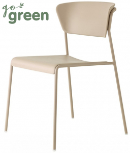 Стул пластиковый Scab Design Lisa Technopolymer Go Green сталь, технополимер тортора Фото 1