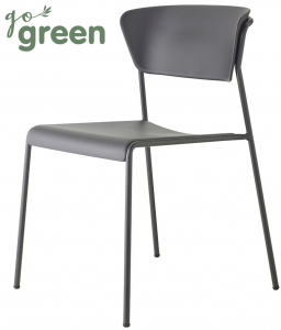 Стул пластиковый Scab Design Lisa Technopolymer Go Green сталь, технополимер антрацит Фото 1
