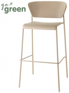 Стул пластиковый барный Scab Design Lisa Technopolymer Go Green сталь, технополимер тортора Фото 1