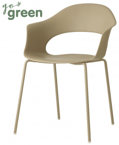 Кресло пластиковое Scab Design Lady B Go Green сталь, технополимер тортора Фото 1
