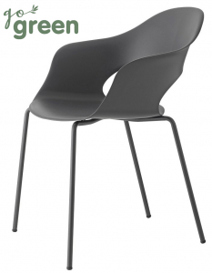 Кресло пластиковое Scab Design Lady B Go Green сталь, технополимер антрацит Фото 1