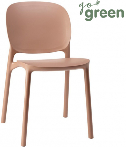 Стул пластиковый Scab Design Hug Go Green технополимер карамельный Фото 1