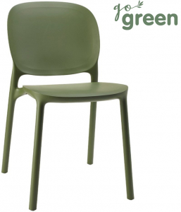 Стул пластиковый Scab Design Hug Go Green технополимер оливковый Фото 1