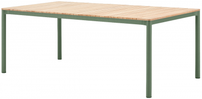 Стол обеденный деревянный Tagliamento Armona алюминий, тик зеленый, натуральный Фото 1