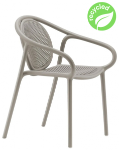 Кресло пластиковое PEDRALI Remind RG переработанный полипропилен серый Фото 1