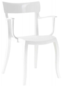Кресло пластиковое PAPATYA Hera-K стеклопластик, поликарбонат белый Фото 1