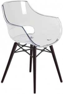 Кресло прозрачное PAPATYA Opal Wox Beech бук, поликарбонат венге, прозрачный Фото 1