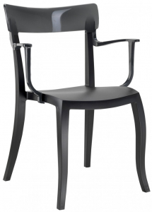 Кресло пластиковое PAPATYA Hera-K стеклопластик, поликарбонат антрацит, дымчатый Фото 1