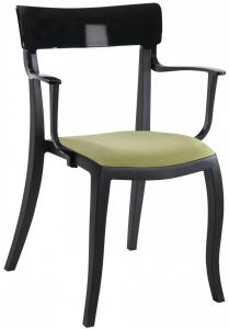 Кресло пластиковое с обивкой PAPATYA Hera-K Soft стеклопластик, поликарбонат, ткань Фото 1