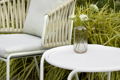 Кресло плетеное Scab Design Lisa Filo Nest сталь, роуп, ткань sunbrella зеленый шалфей, песочный, зеленый Фото 14