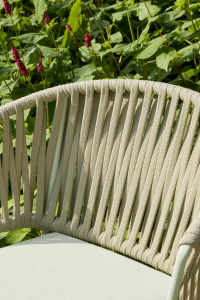 Кресло плетеное Scab Design Lisa Filo Nest сталь, роуп, ткань sunbrella зеленый шалфей, песочный, зеленый Фото 9
