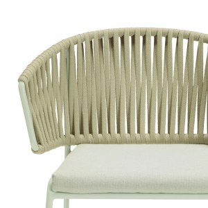 Кресло плетеное Scab Design Lisa Filo Nest сталь, роуп, ткань sunbrella зеленый шалфей, песочный, зеленый Фото 28