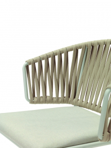 Кресло плетеное Scab Design Lisa Filo Nest сталь, роуп, ткань sunbrella зеленый шалфей, песочный, зеленый Фото 31