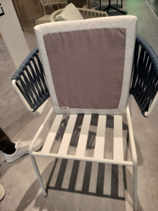 Кресло плетеное Scab Design Lisa Filo Nest сталь, роуп, ткань sunbrella лен, полуночный, лед Фото 11