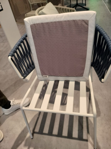 Кресло плетеное с подушкой Scab Design Lisa Filo Nest сталь, роуп, ткань sunbrella лен, полуночный, лед Фото 18