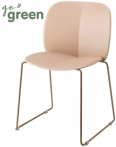 Стул пластиковый на полозьях Scab Design Mentha Go Green сталь, технополимер тортора Фото 1