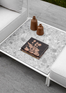 Столик кофейный ламинированный Scab Design Flap сталь, компакт-ламинат HPL лен, зернистый Фото 7