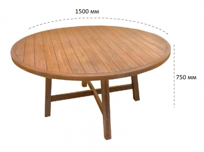 Комплект деревянной мебели Tagliamento Rimini KD акация, роуп, олефин натуральный, бежевый Фото 3