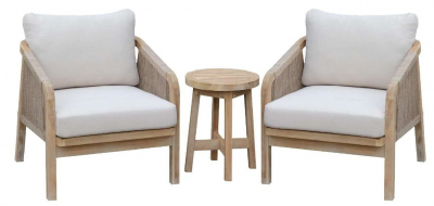Комплект деревянной мебели Tagliamento Ravona KD акация, роуп, олефин натуральный, бежевый Фото 13