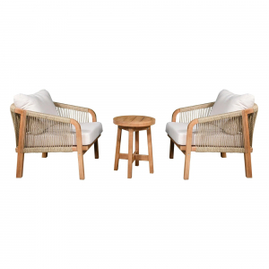 Комплект деревянной мебели Tagliamento Ravona KD акация, роуп, олефин натуральный, бежевый Фото 7