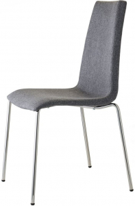 Стул с обивкой Scab Design Mannequin Pop 4 legs сталь, технополимер, ткань хром, серый Фото 1