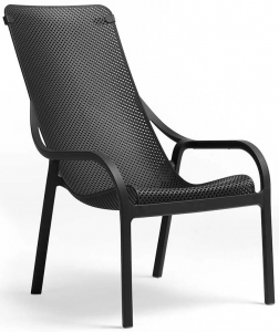 Лаунж-кресло пластиковое Nardi Net Lounge стеклопластик антрацит Фото 1