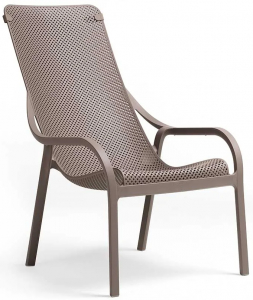 Лаунж-кресло пластиковое Nardi Net Lounge стеклопластик тортора Фото 1