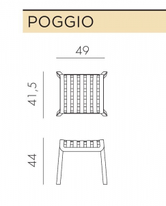 Комплект пластиковых табуретов Nardi Poggio Set 2 стеклопластик тортора Фото 2