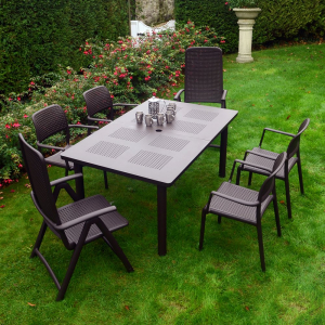 Комплект пластиковых кресел Nardi Bora Set 4 стеклопластик кофе Фото 5