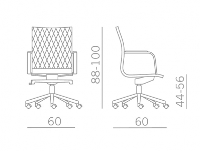 Кресло для руководителя Kastel Kruna Plus Rhomboidal алюминий, сталь, искусственная кожа Фото 2